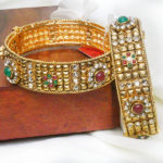 Kundan Style Broad Bangles