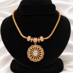 Panchaloha necklace-sunburst chakra pendant