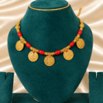 Micro gold Panchaloha coin choker