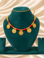 Micro gold Panchaloha coin choker