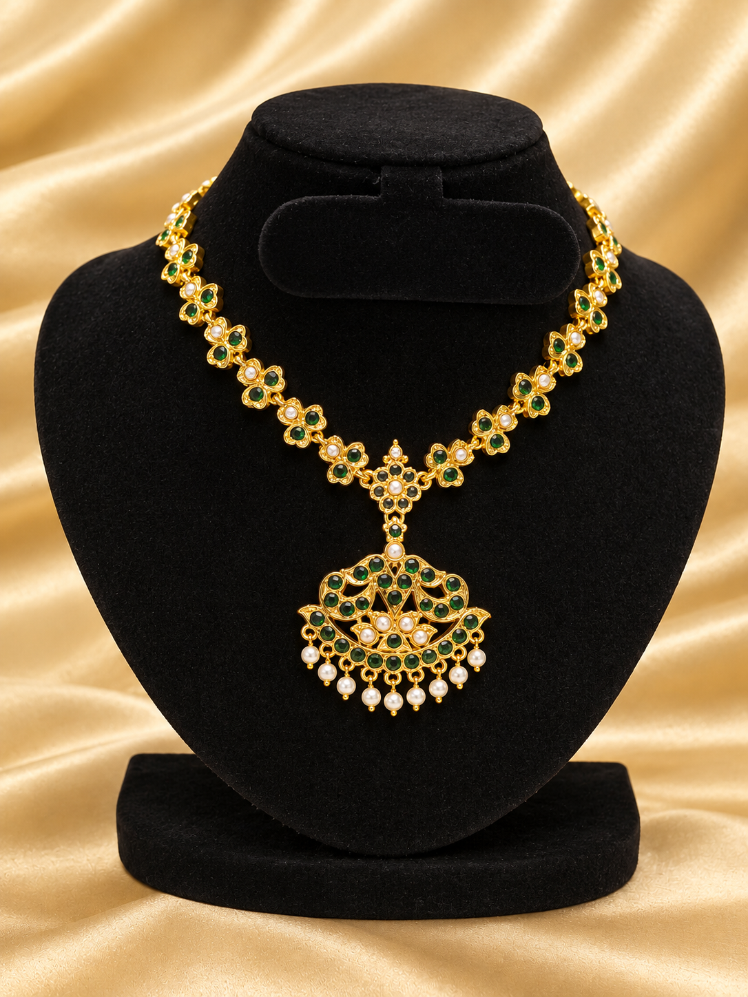 file_000000006f24821185935d91a0543c62 Panchaloha Gold Plated short necklace - Image 1