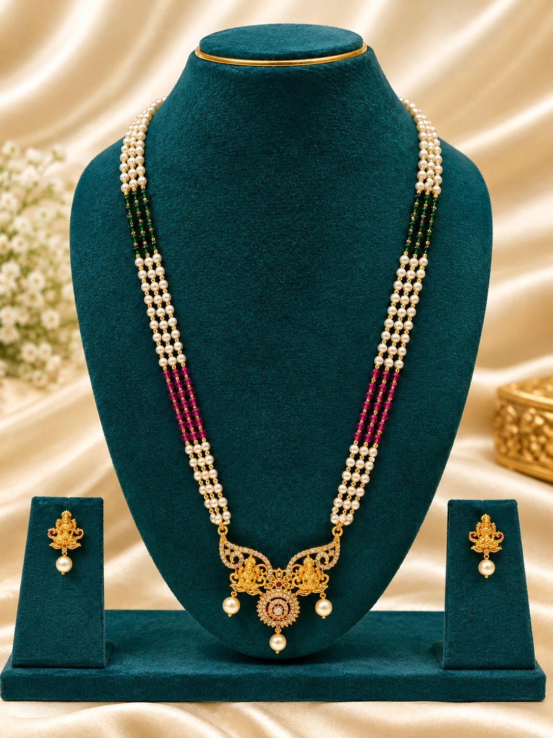 file_000000006fa0821181b47683cd7abf2c Hyderabad multi-strand pearl and bead haram - Image 1