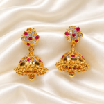 Panchaloha jhumkas multi-stone