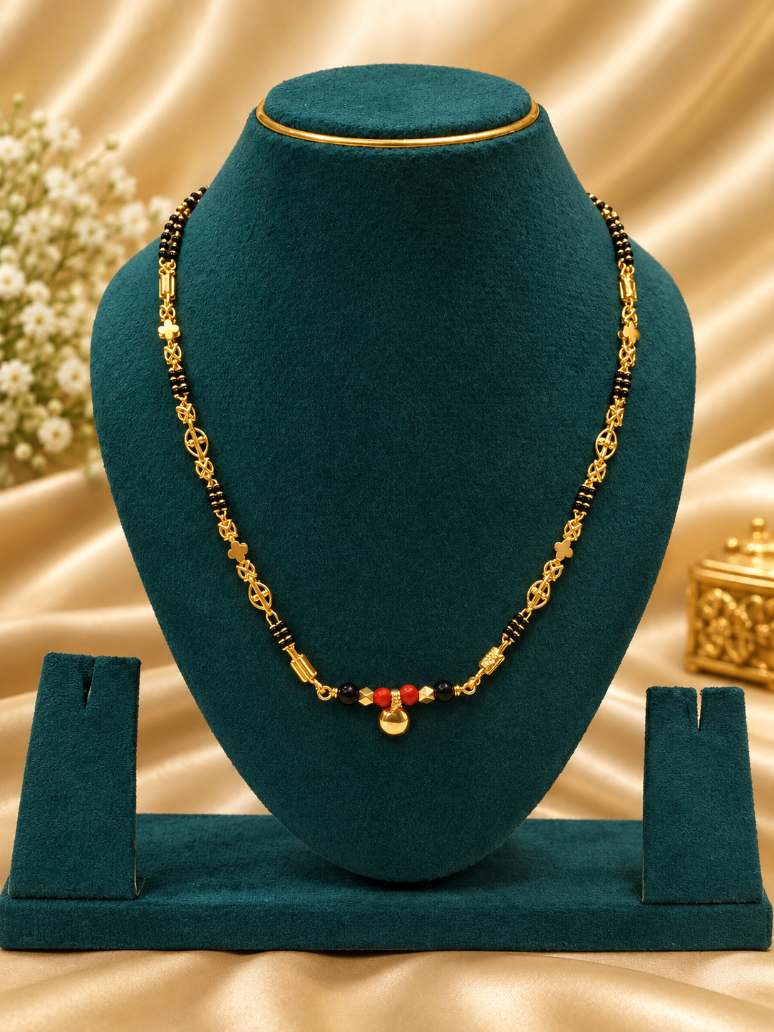 file_00000000cfe88211936ce5b7291ef21e Micro Gold black beads (Karimani) necklace - Image 1